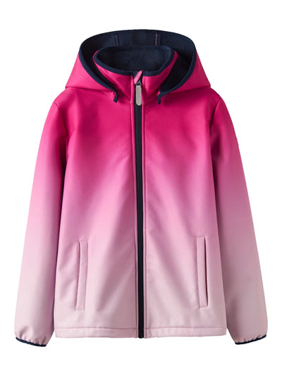 Name it Toddler Girls Waterproof Softshell Jacket - Dipdye Pink
