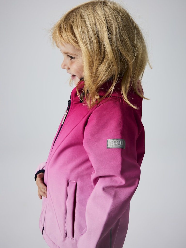 Name it Toddler Girls Waterproof Softshell Jacket - Dipdye Pink