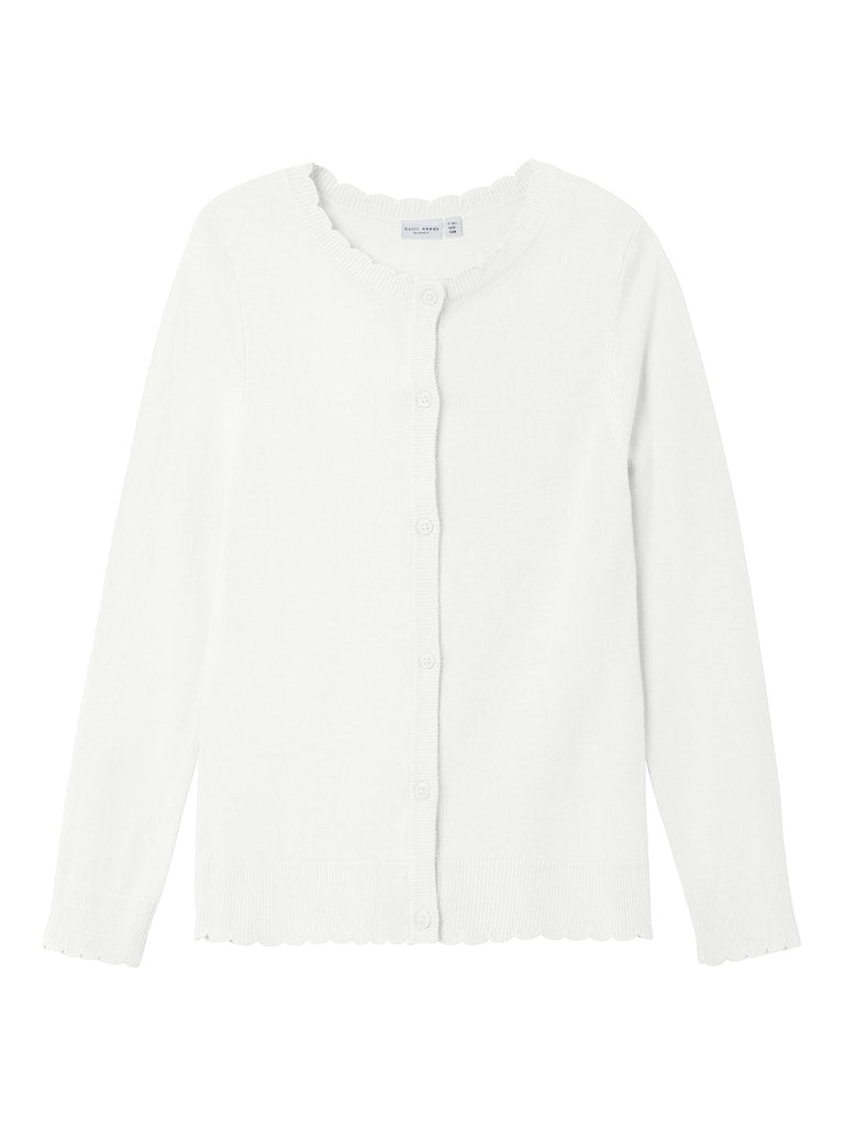 Name it Girls Long-Sleeved Knit Cardigan - White