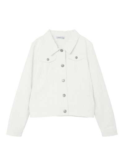 Name it Girls Cotton Twill Jacket - White