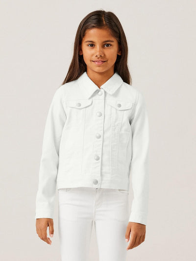 Name it Girls Cotton Twill Jacket - White