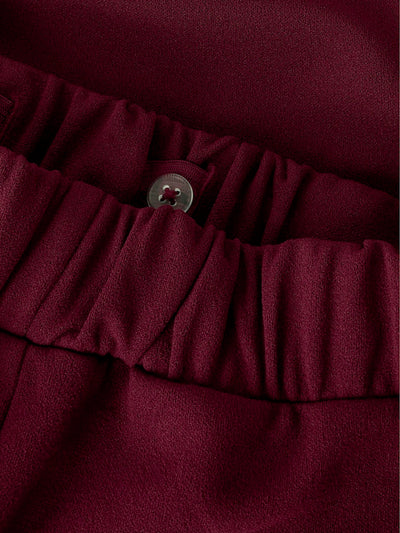 Name it Girls Wide Leg Trousers - Burgundy