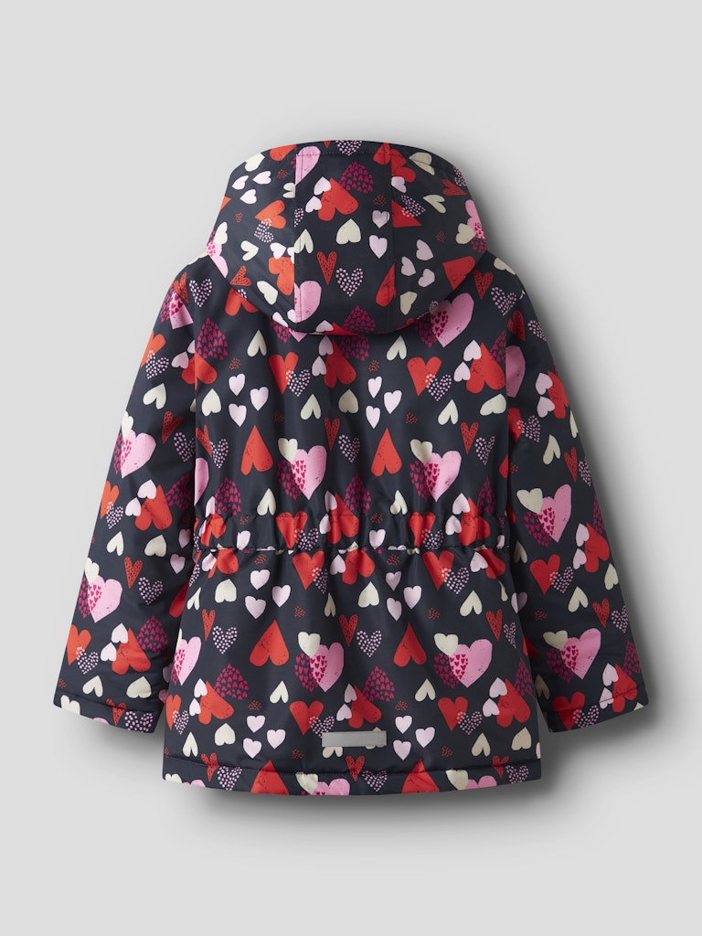 Name it Girls Heart Print  Padded Winter Jacket