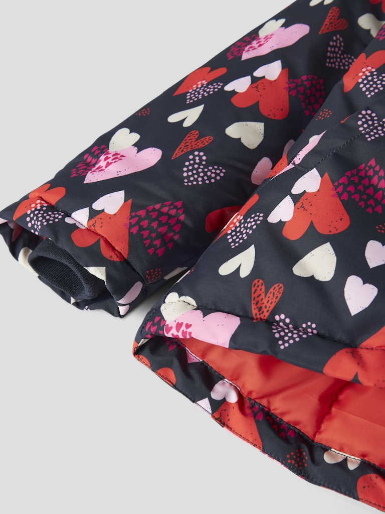 Name it Girls Heart Print  Padded Winter Jacket