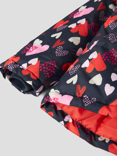 Name it Girls Heart Print  Padded Winter Jacket