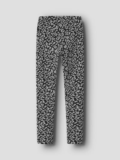 Name it Girls Black Floral Winter Legging with Brushed Inner Feel