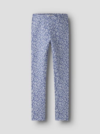 Name it Girls Blue Floral Winter Legging with Brushed Inner Feel