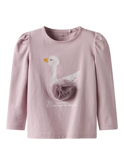 Name it Girls 2-Piece Swan Set - Lilac