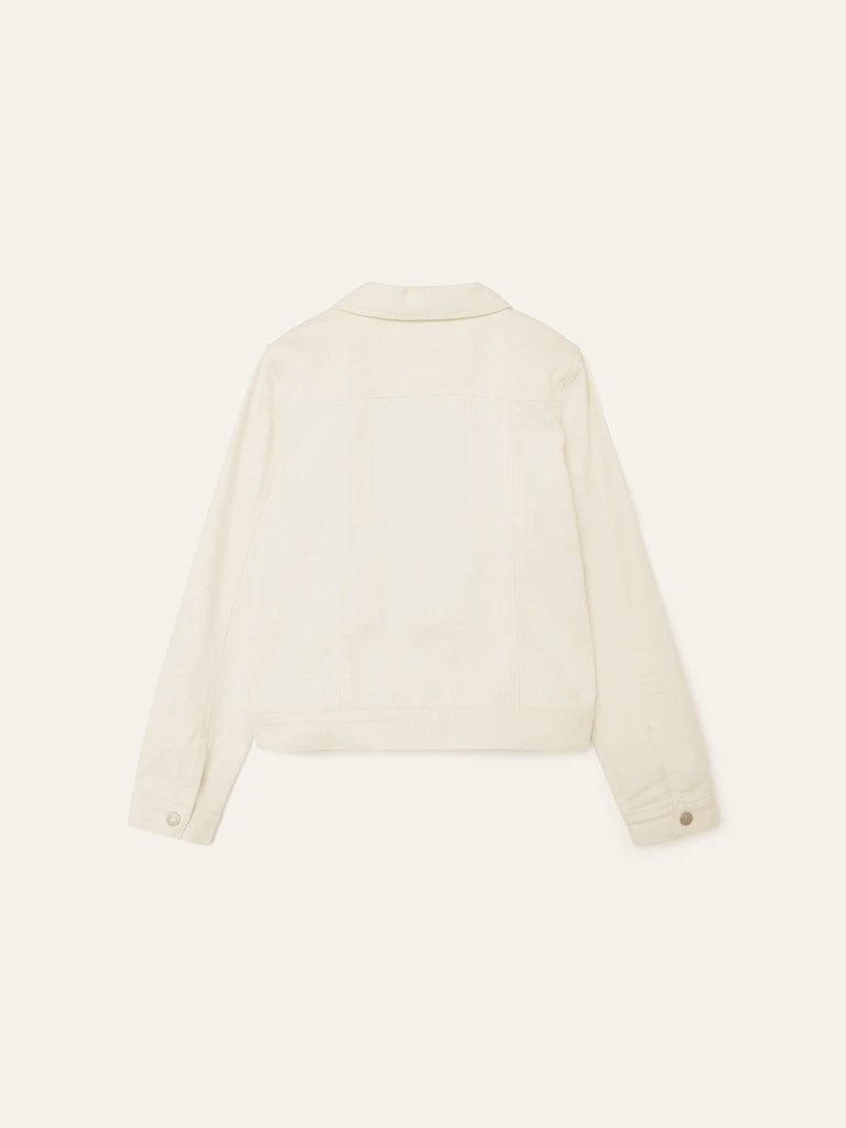 Name it Girls Cotton Twill Jacket - Off White