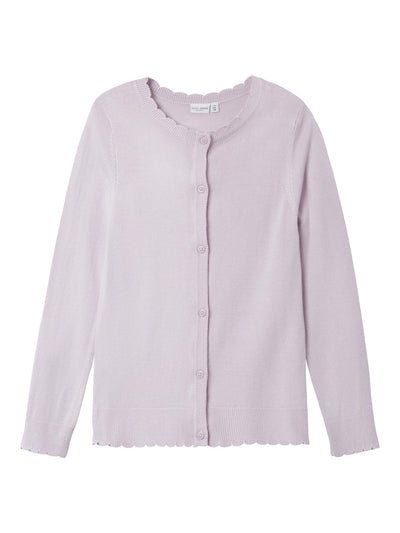 Name it Girls Long-Sleeved Knit Cardigan - Lilac