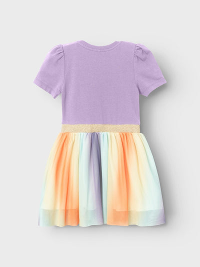 Name It Girls Rainbow Tulle Pretty Dress - Lilac