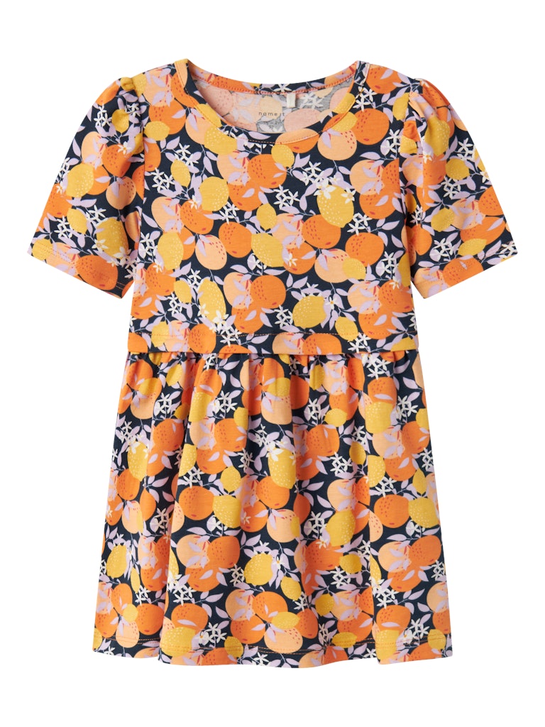 Name it Girls Colourful Short Sleeved Cotton Dress