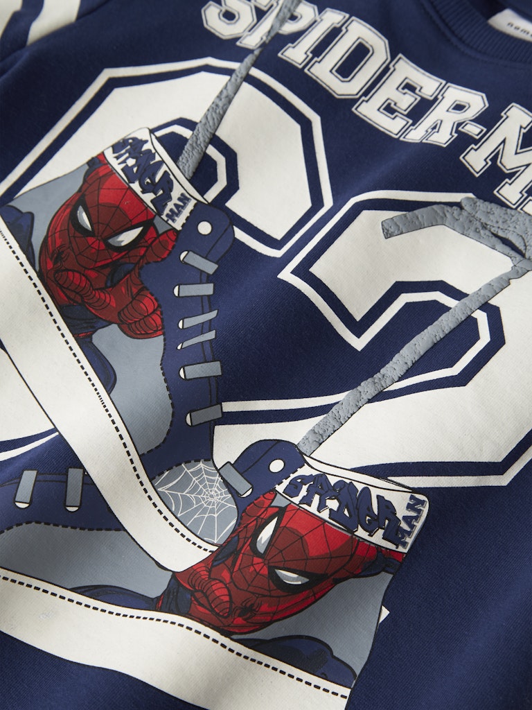 Boys Spiderman Cotton Long-Sleeved Sweatshirt