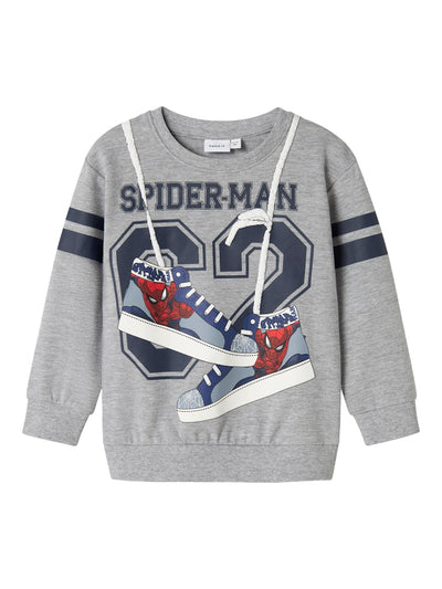 Boys Spiderman Cotton Long-Sleeved Sweatshirt