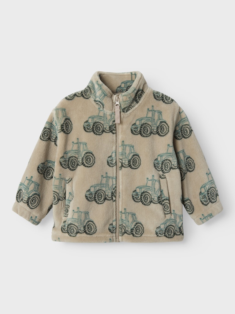 Name it Mini Boy Tractor Fleece Zip-Up Cardigan