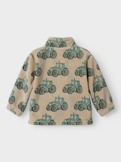 Name it Mini Boy Tractor Fleece Zip-Up Cardigan