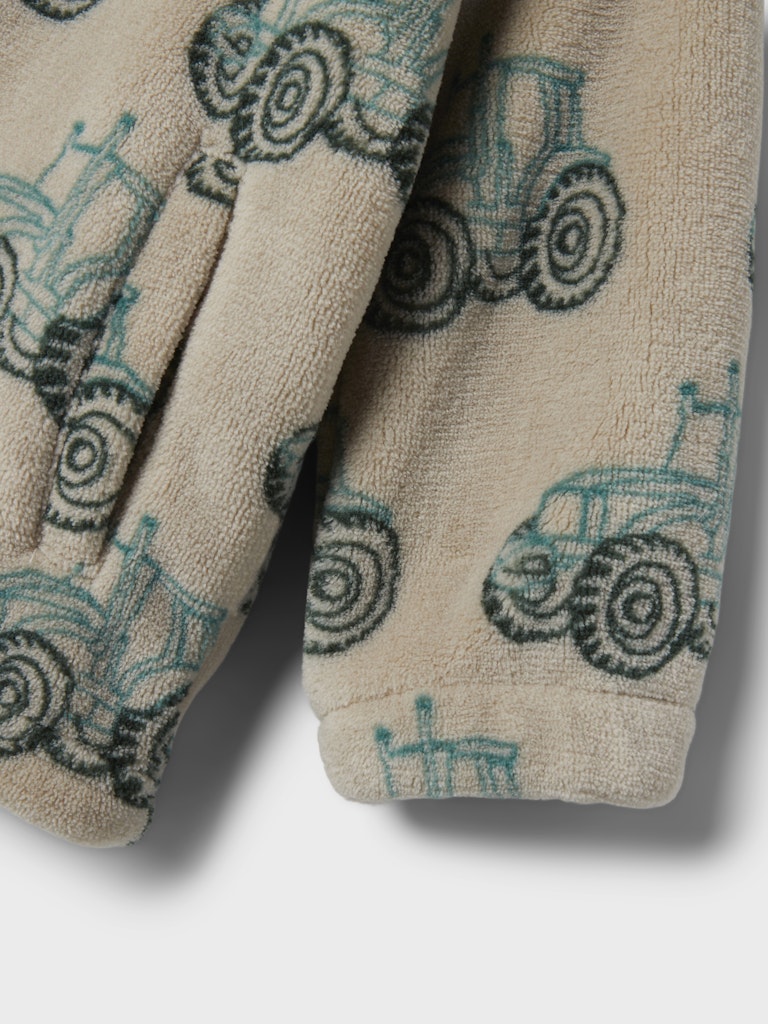Name it Mini Boy Tractor Fleece Zip-Up Cardigan