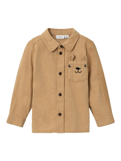 Name it Boys Cotton Teddy Shirt - Tan