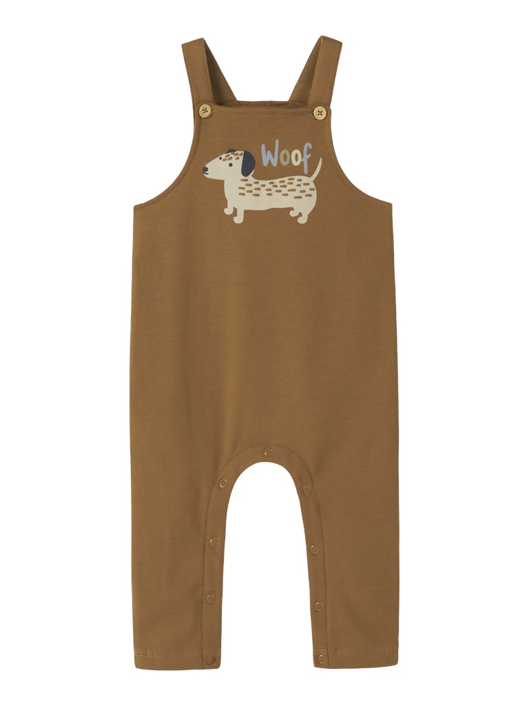 Name it Baby Boy 2-Piece Dungaree Set - Mustard Dogs