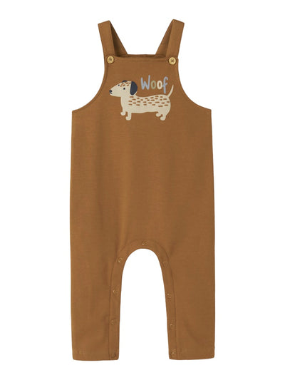 Name it Baby Boy 2-Piece Dungaree Set - Mustard Dogs