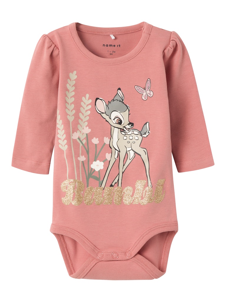 Baby Girl 2-Piece BAMBI Body Suit Set - Ash Rose