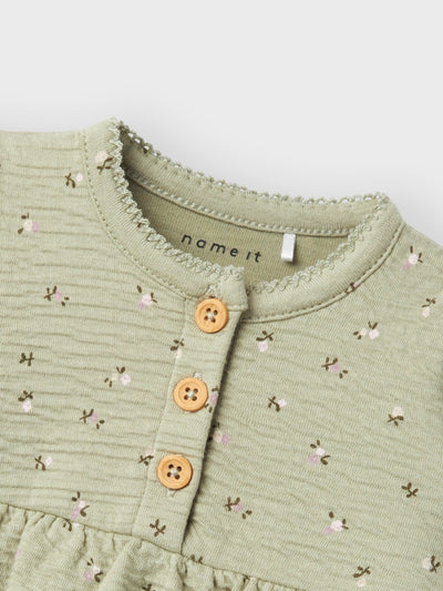 Name It Baby Girl Dress  - Tea Green
