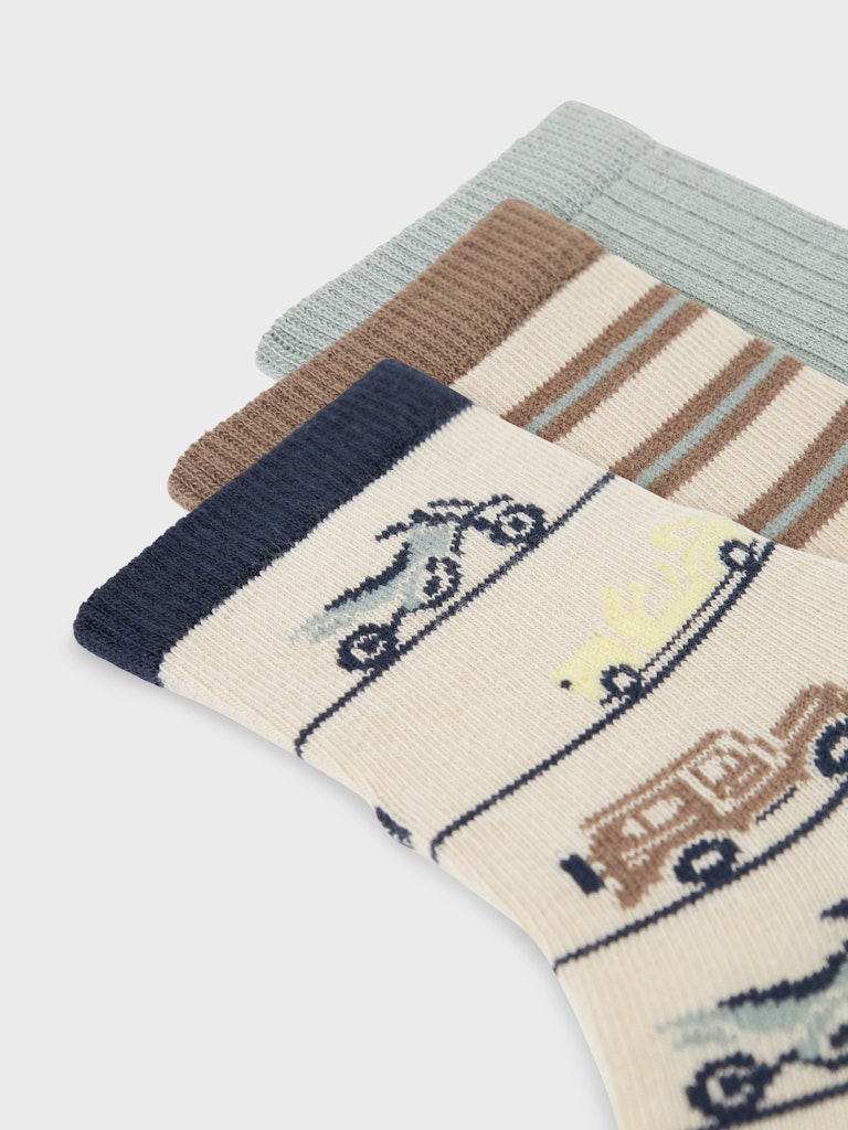 Boys 3-Pack Socks - Transport Theme