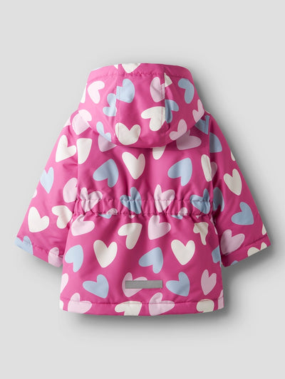 Name it Toddler Girls Showerproof Winter Jacket - Hearts