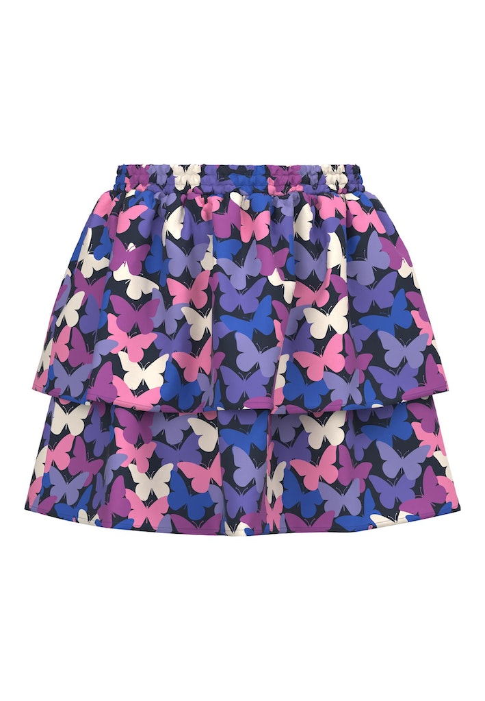 Name it Girls Butterfly Print Skirt - Purple