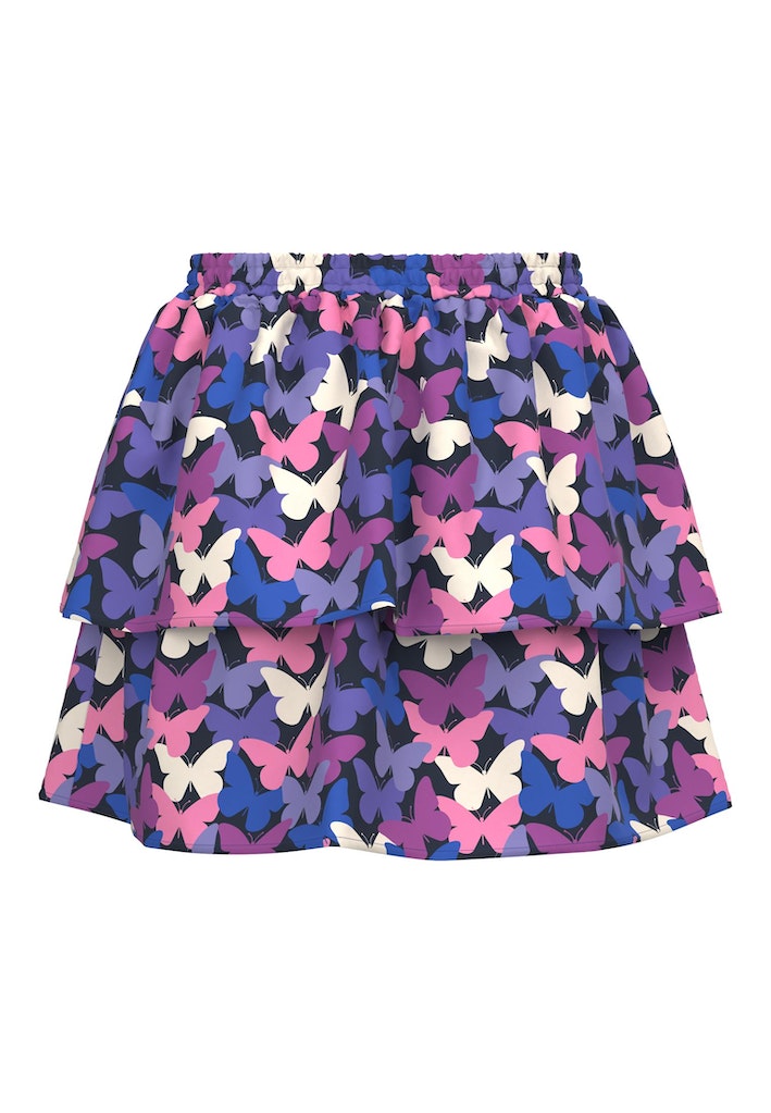 Name it Girls Butterfly Print Skirt - Purple