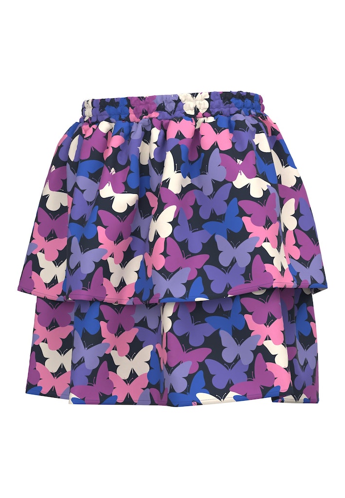 Name it Girls Butterfly Print Skirt - Purple