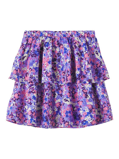 Name it Girls Floral Print Skirt - Purple
