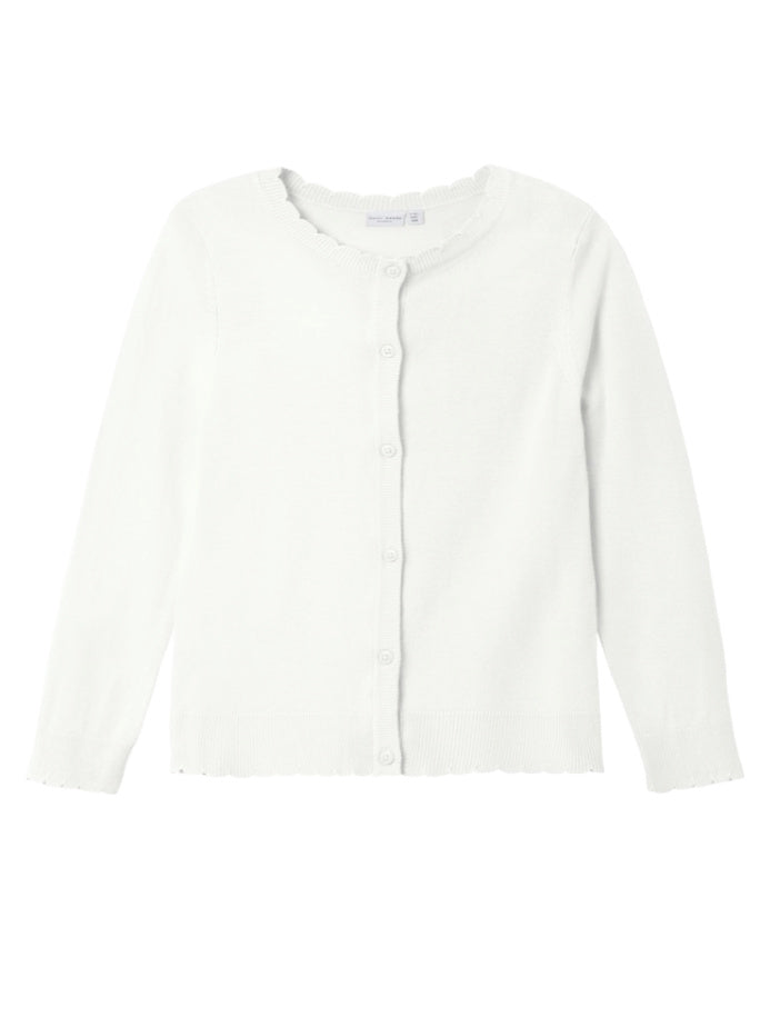 Name it Mini Girls White Knitted Cardigan