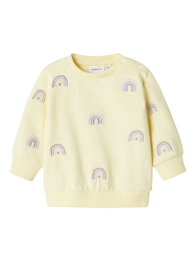 Name it Baby Girls Embroidered Rainbow Sweatshirt