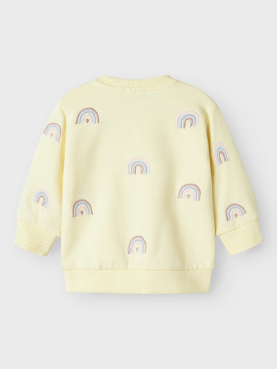 Name it Baby Girls Embroidered Rainbow Sweatshirt