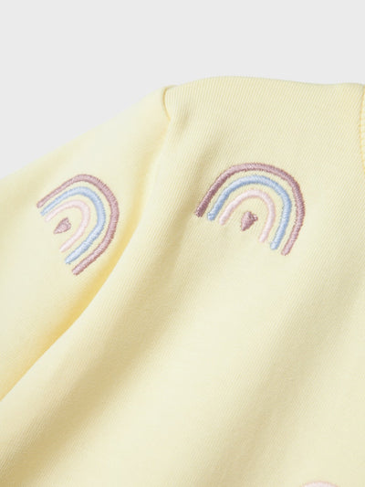 Name it Baby Girls Embroidered Rainbow Sweatshirt