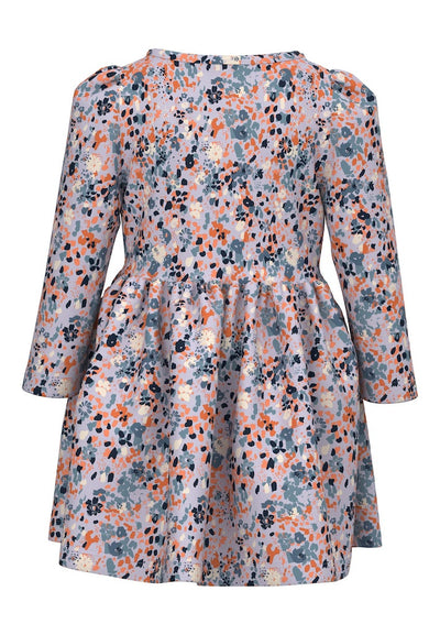 Name It Girls Floral Print Sweat Dress - Lilac