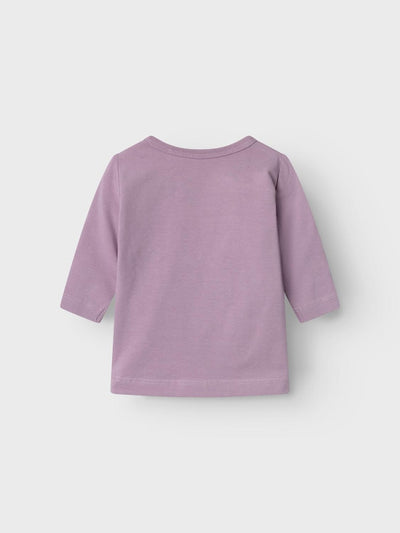 Name it Baby Girls Long-Sleeved Hearts Top - Lavender