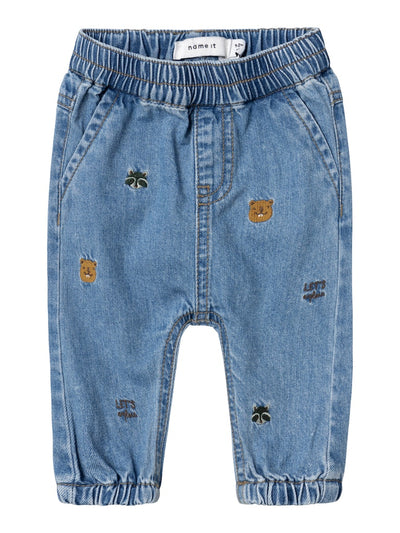 Name It Baby Boy 2-Piece Animal Top & Denim Jeans Set
