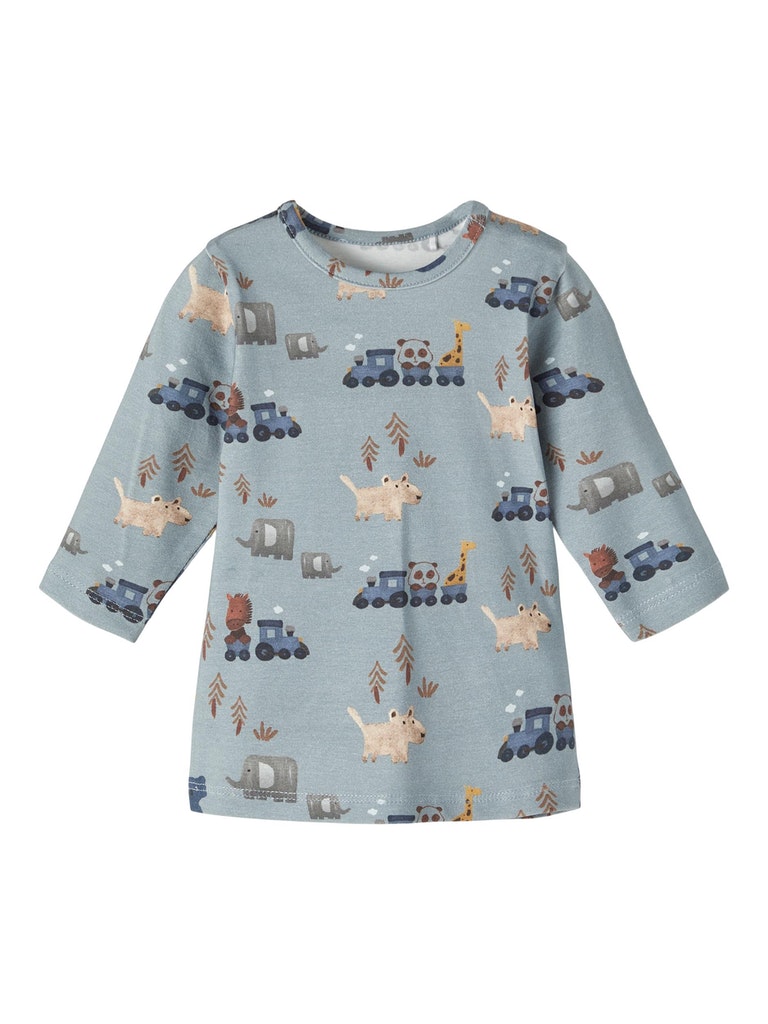 Name It Baby Boy Animal Print Top - Blue