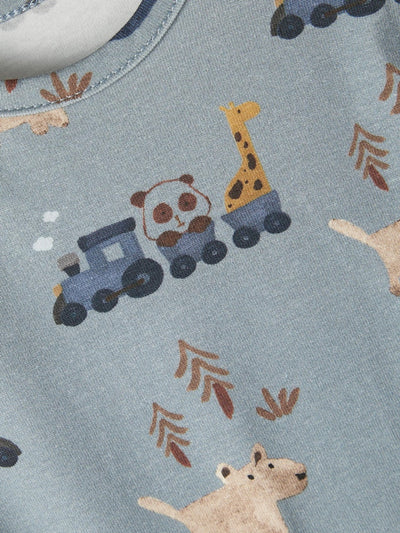 Name It Baby Boy Animal Print Top - Blue