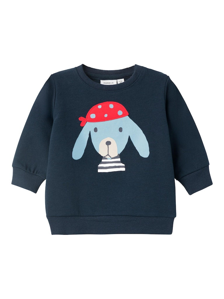 Name It Baby Boy Puppy Print Sweatshirt