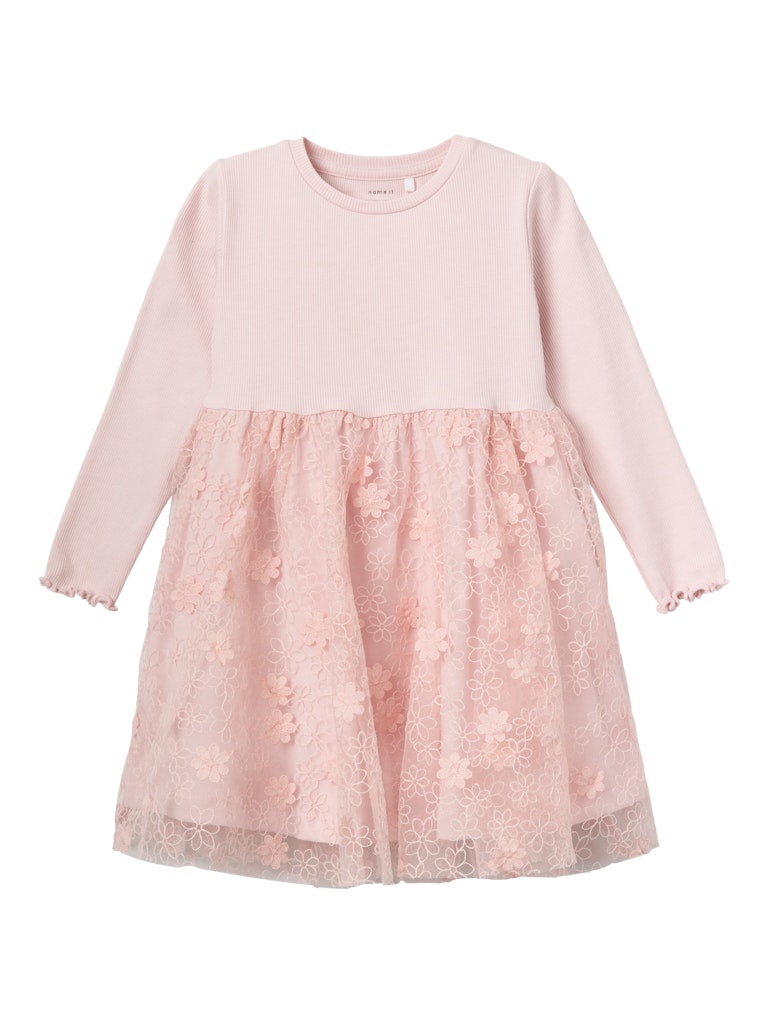Name It Girls Tulle Dress - Floral Embroidery