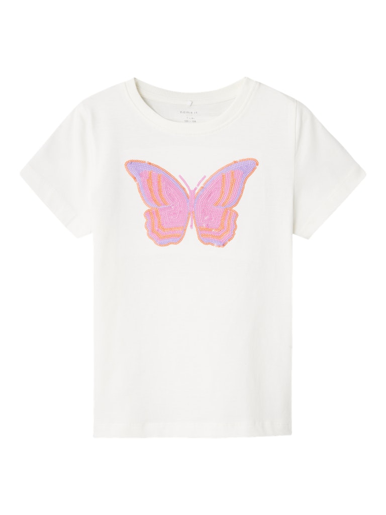 Name It Girls Sequin T-Shirt - Butterfly/Rainbow