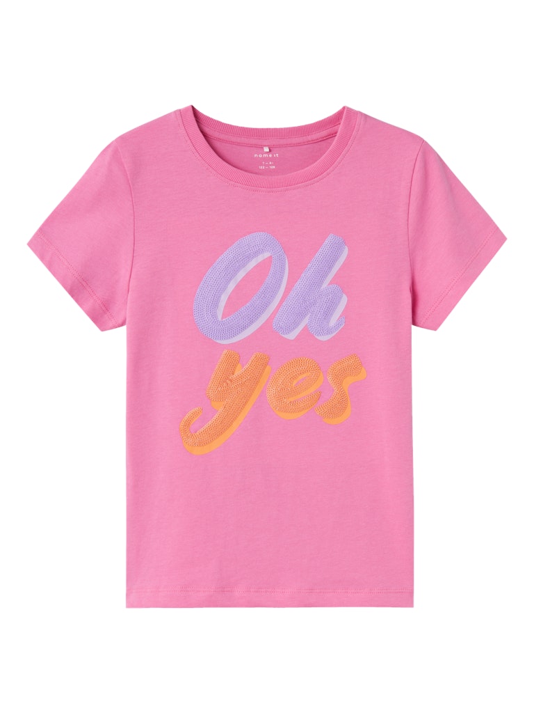 Name It Girls Sequin T-Shirt - Orchid Pink