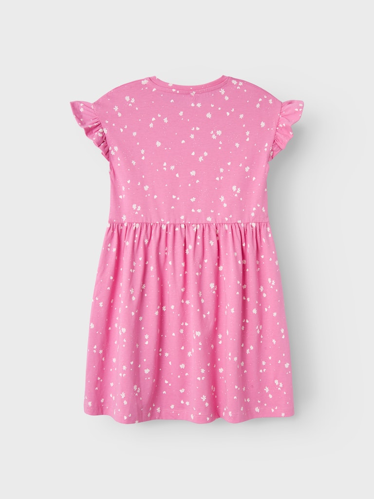 Name It Girls Frill Sleeve Summer Dress - Pink