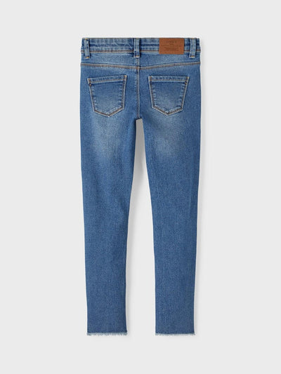 Name It Girls Denim Skinny Jeans - Medium Blue Wash