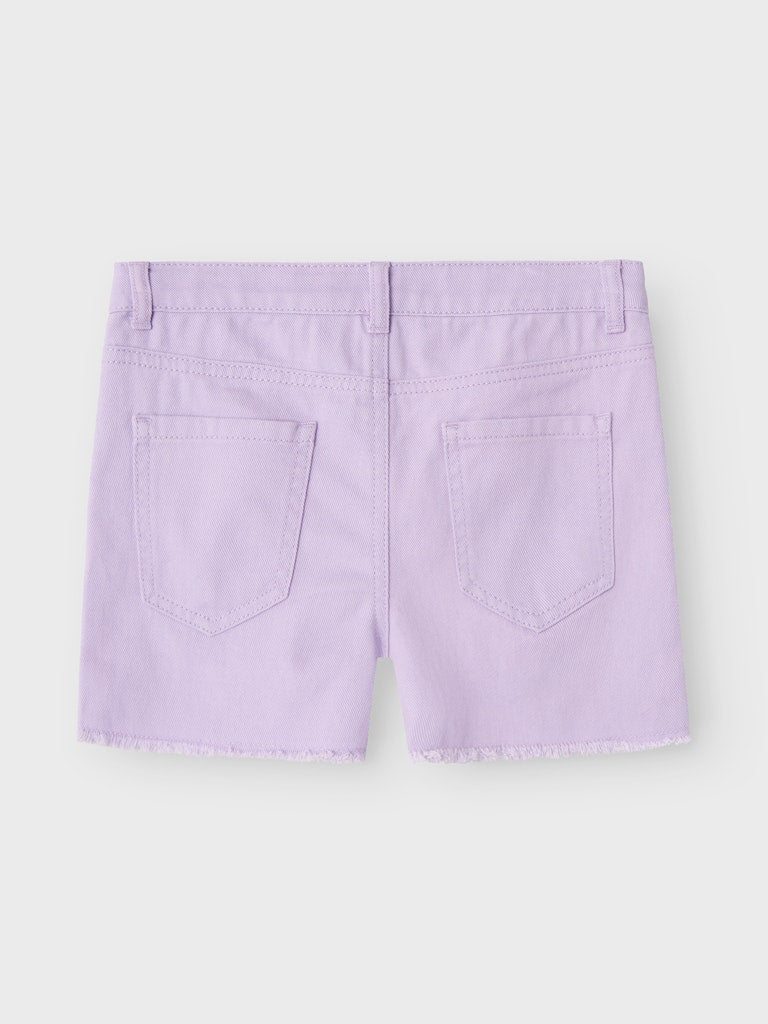 Name It Girls Denim Shorts - Lilac/Pink