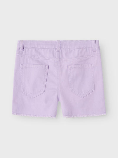 Name It Girls Denim Shorts - Lilac/Pink