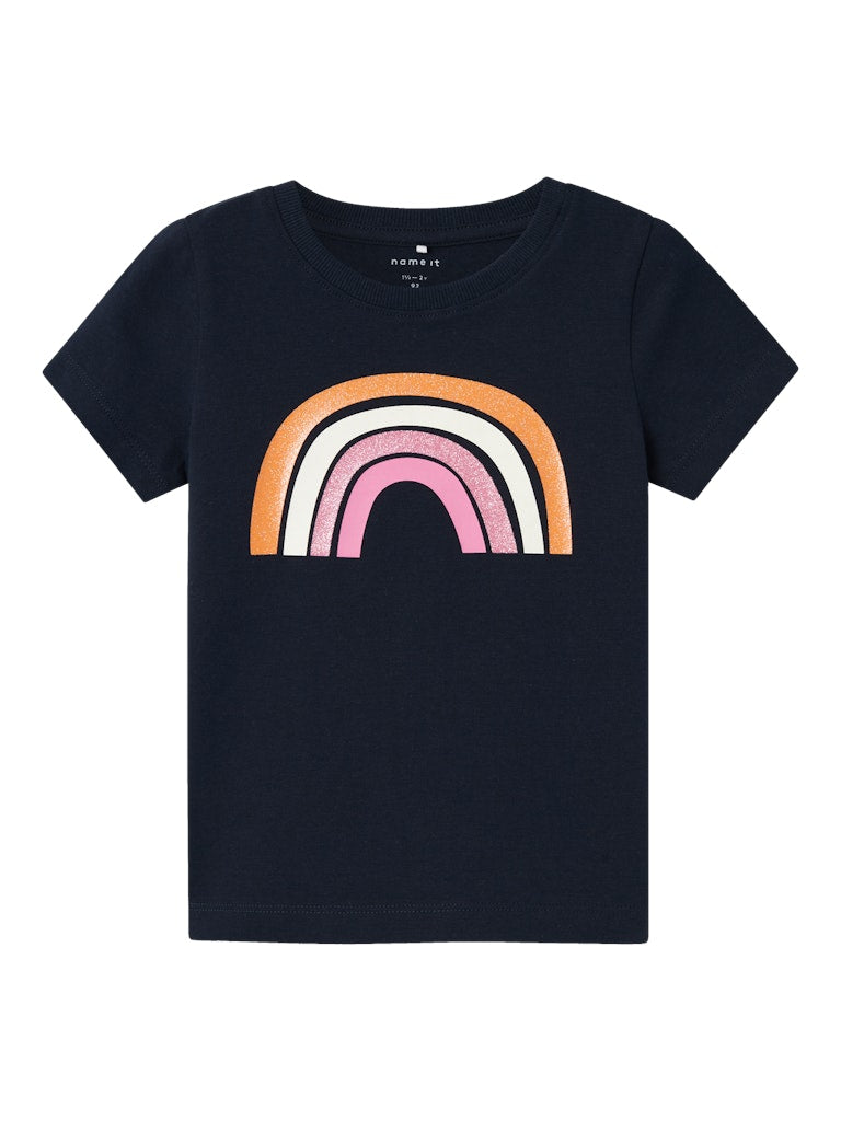 Name It Mini Girl Sequin T-Shirt - Pink/Navy